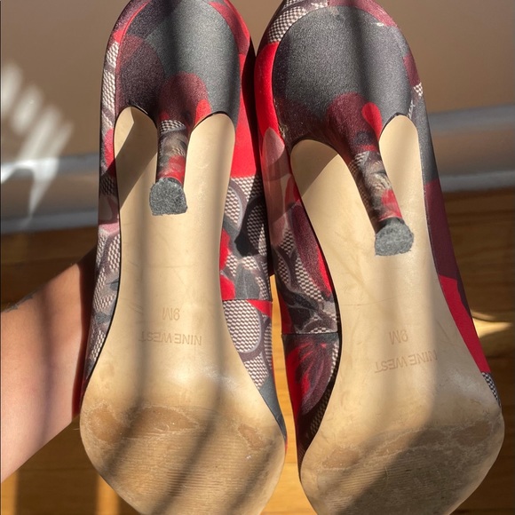 Nine West floral heels sz. 9 - Picture 5 of 5
